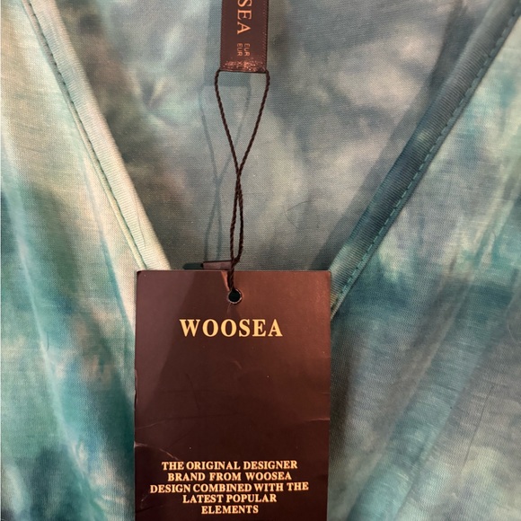 WOOSEA Women Sleeveless Deep V Neck Maxi Dress - Picture 2 of 3